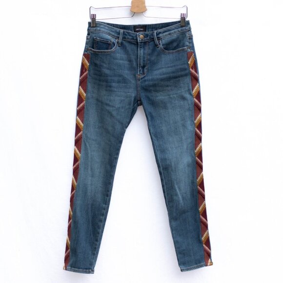 DRIFTWOOD Denim - Driftwood Jeans Women 30 Jackie High Rise Embroidered Southwestern Aztec Western